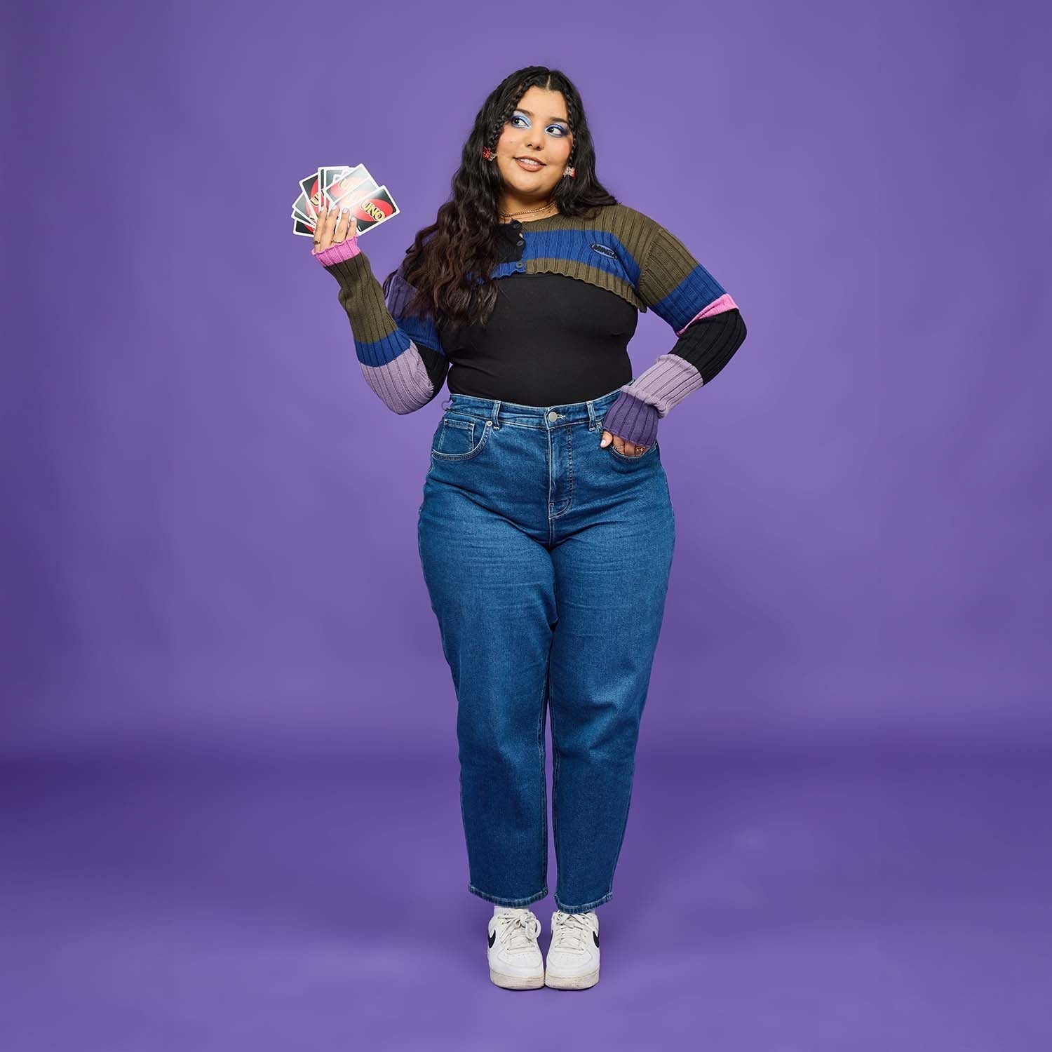 Organic Mom Jeans - Atlantic